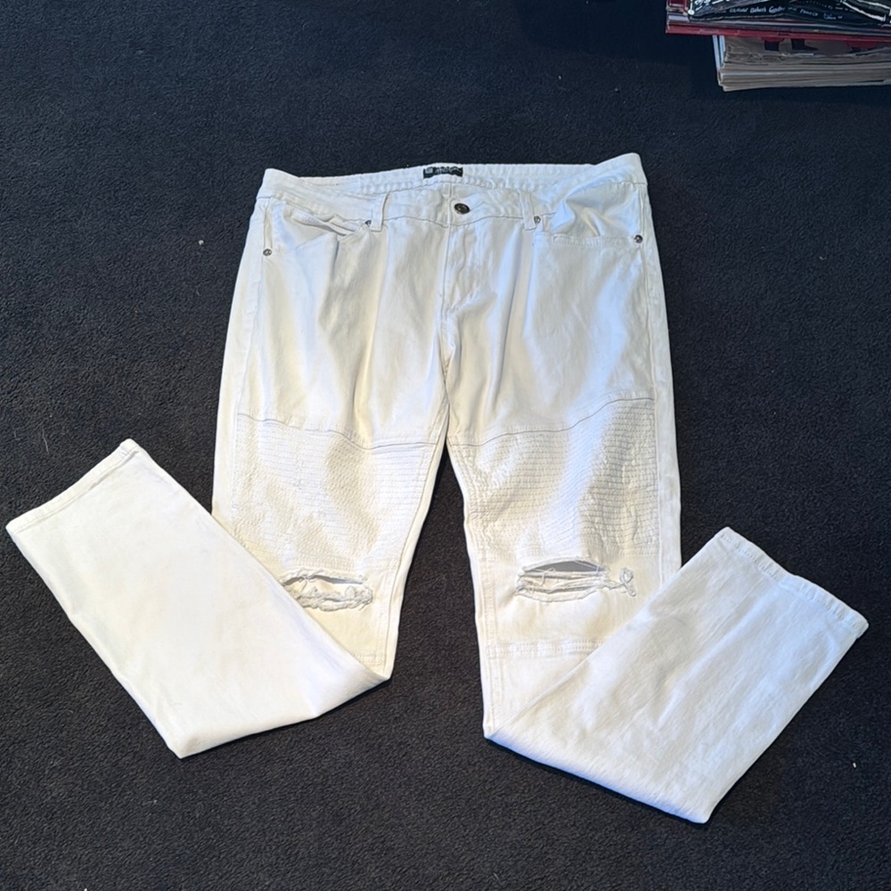 White Distressed Men's Jeans